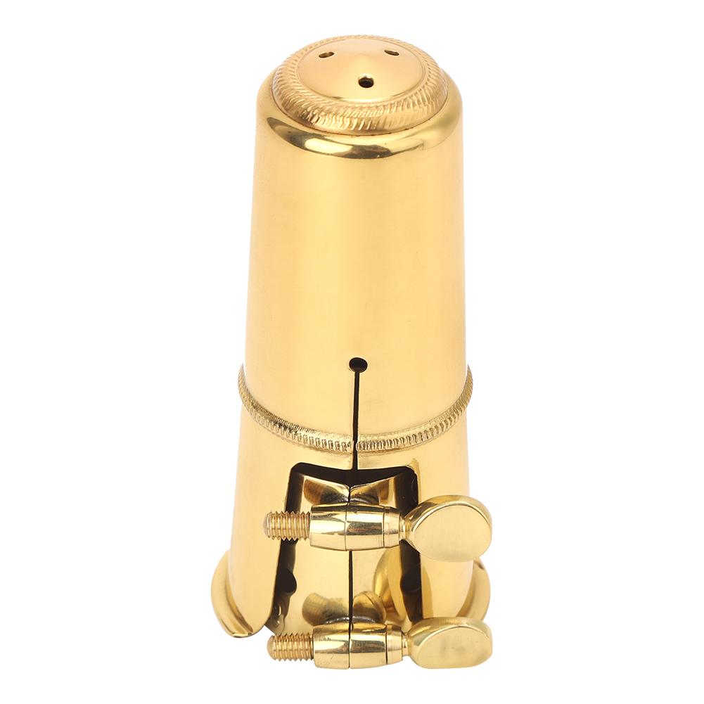 Tenor Saxophone Mouthpiece Metal Clip Cap Golden Musical Instrument Replacement Kit
