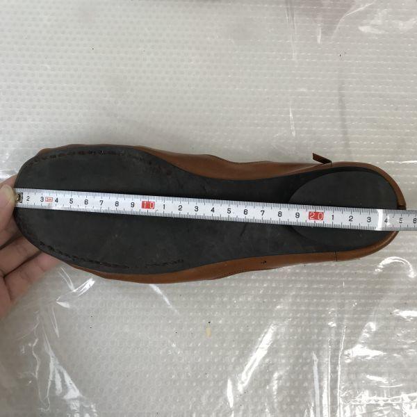 TSUMORI CHISATO Leder Ballerinas Sandalen Damen 23.5 Braun Kleiderschuhe(GEBRAUCHT)