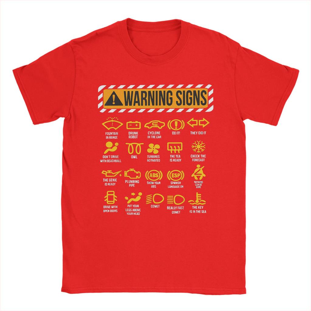 Men Funny Driving Warning Signs 101 T Shirt Auto Mechanic Driver Cotton Clothes Vintage Short Sleeve Tee Shirt 4XL 5XL T-Shirts