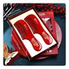 Wyvern Peacock Wooden Hair Comb Set, Carved Red Bridal Gift, Wedding Favor Love In Bloom