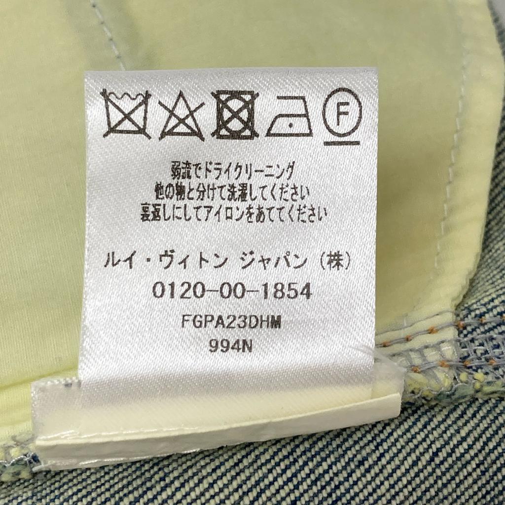 LOUIS VUITTON Domestic regular FGPA23DHM Monogram patch denim pants jeans Bottoms 36 blueUsed