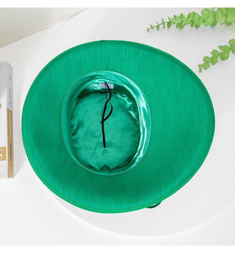 Elegant Retro European & American Wide-Brim Sun Hat for Women - Spring/Summer Beach & Banquet Style