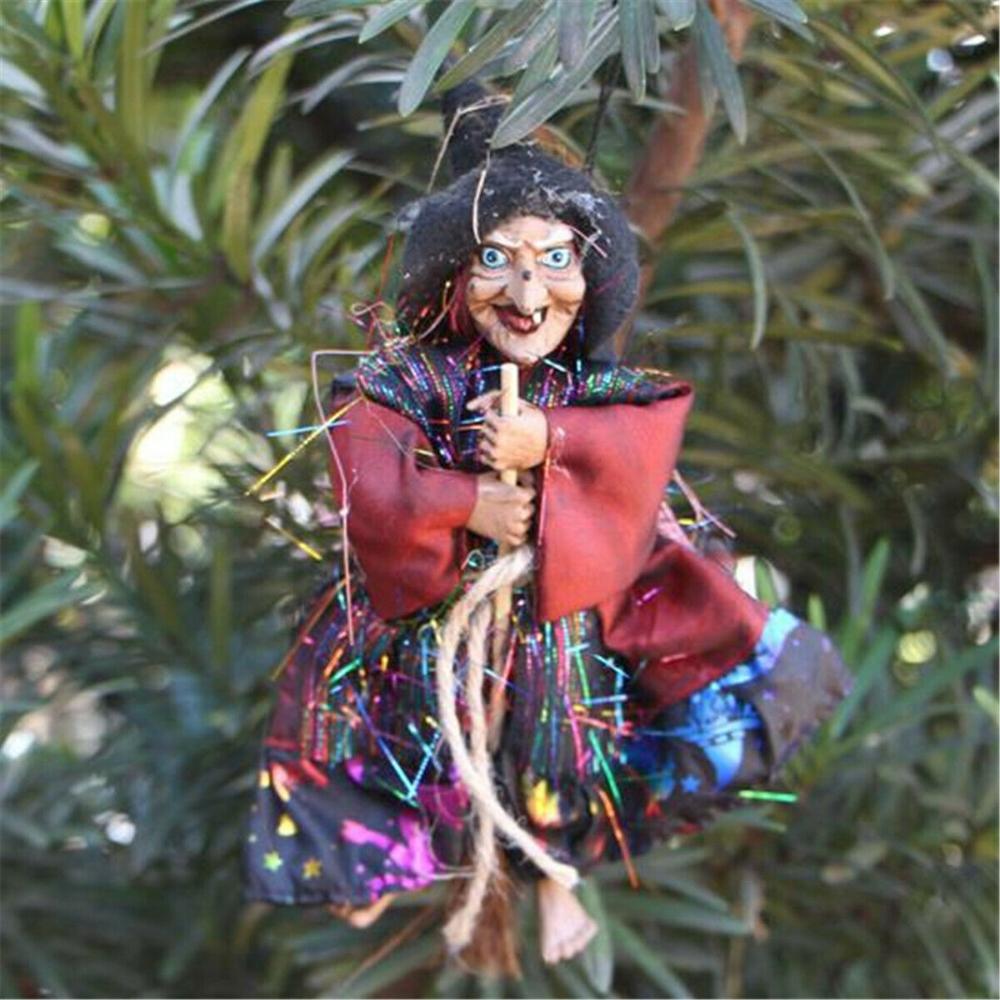 Lawn Random Color Party Horror Halloween Decoration Pendant Witch Ornament Figurine