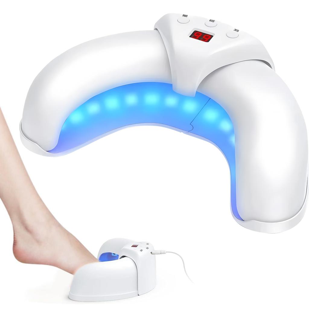 UV-LED-Nagelkunstlampe, Nagelpilzreinigung, Faltbare Nagel-Schnelltrockner, 3 Timer für Zuhause und Salon Professionelle Aushärtungslampe