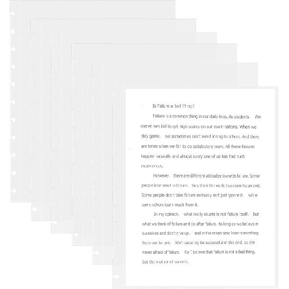 50 Piece Clear Sheet Protectors Page Protectors 8.5 X 11 Clear Binder Sheet Protectors Discbound Sheet Protectors for Discbound Holds Letter Size