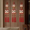 Pack of 2 Easy to Install Festival Decorations for Chinese New Year Velvety Cotton Materials Multiple Scene Hanging Ornament