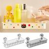 Storage Rack Vacuum Suction Cup Storage Rack Wall Mounted Space Saving Organizer with Hollow Drainage Design Mildew Resistant Bathroom Shelf