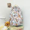 Capybara Cartoon Backpack For Middle School Students Nylon Lightweight Waterproof Breathable School Bag For Teens