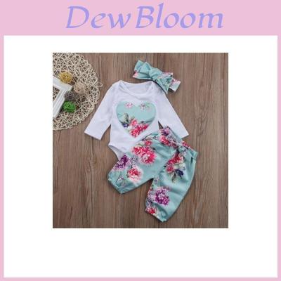 Premium Quality Newborn Kid Baby Girl Floral Clothes Jumpsuit And Bodysuit Outfit