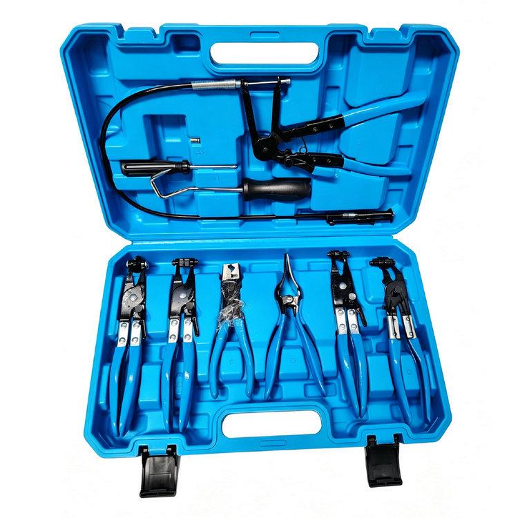 9-Piece Automotive Hose Clamp Pliers Set - Straight Jaw & Ring Clamp Tools