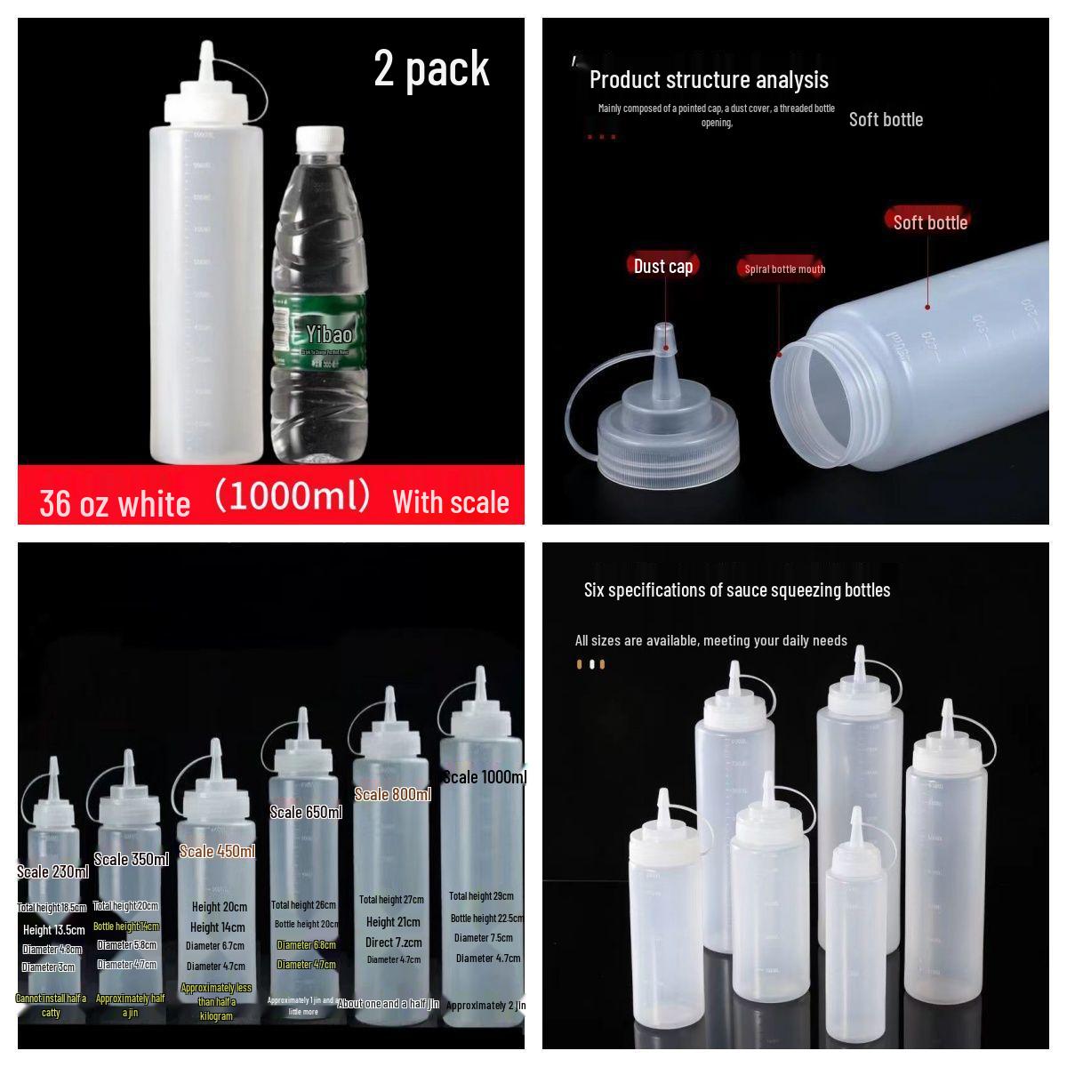 

Commercial Squeeze Bottle for Ketchup, Jam, Salad Dressing, and Oyster Sauce 230ml Small