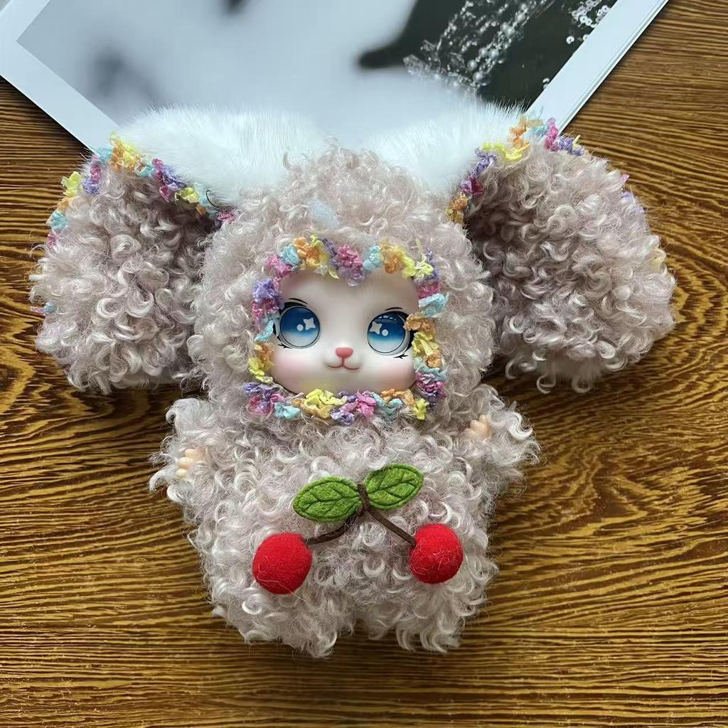 Handmade Curly Long-Eared Plush Doll Car Ornament Toy Gift