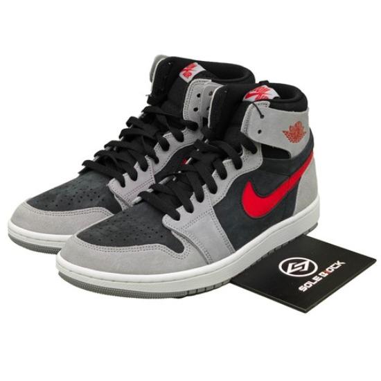 

Air Jordan 1 High Zoom Comfort 2 Cement Fire Red Мужские DV1307-060 EU 40 чёрный/красный