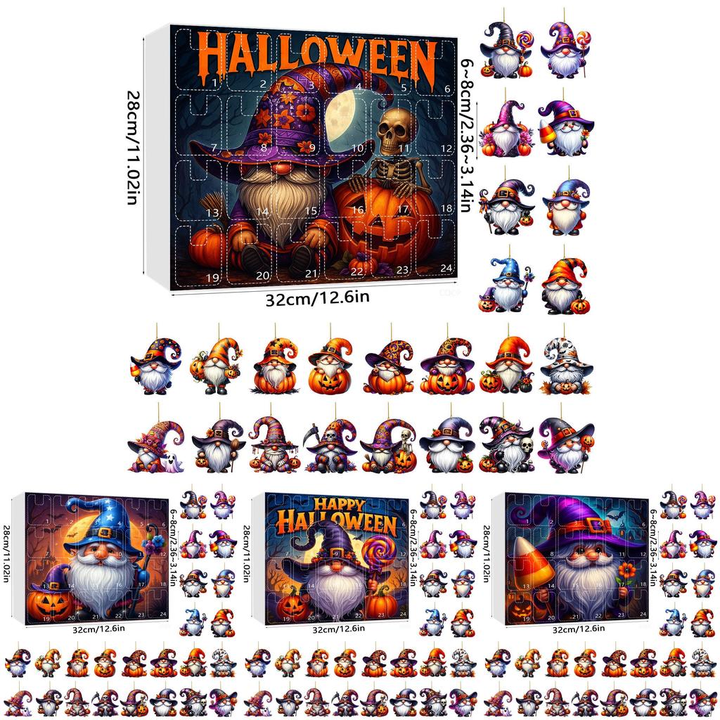Halloween Dwarf Acrylic Hanging Decor Set With 24 Pieces For Party Celebration And Festive Atmosphere