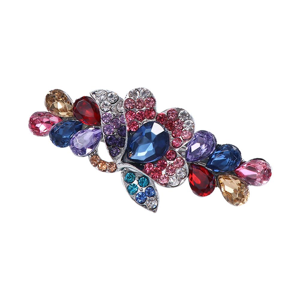 Vintage Elegante Kristallblume Tulpenkopfschmuck Federklemmen Damen Haarspangen Haarnadeln Koreanische Spangen