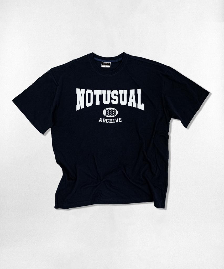 Nasyujeueol Simple School Font Oversized Short Sleeve T-Shirt 4 Colors