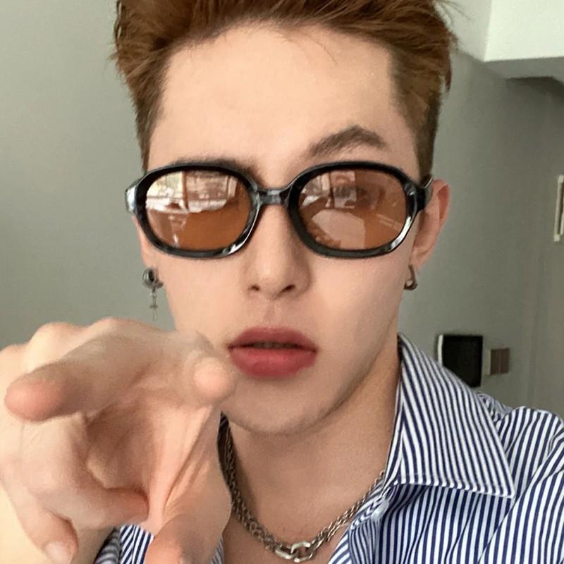 New Fashion Vintage Sunglasses Women Brand Designer Retro Rectangle Sun Glasses Female Ins Popular ellipse Square Eyewear