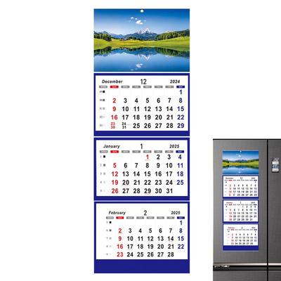 2025 3-Month Display Calendar 2025 Jan To 2026 Wall Calendar Folded In A Month Vertical Calendar For Holidays Home Deco Supplies