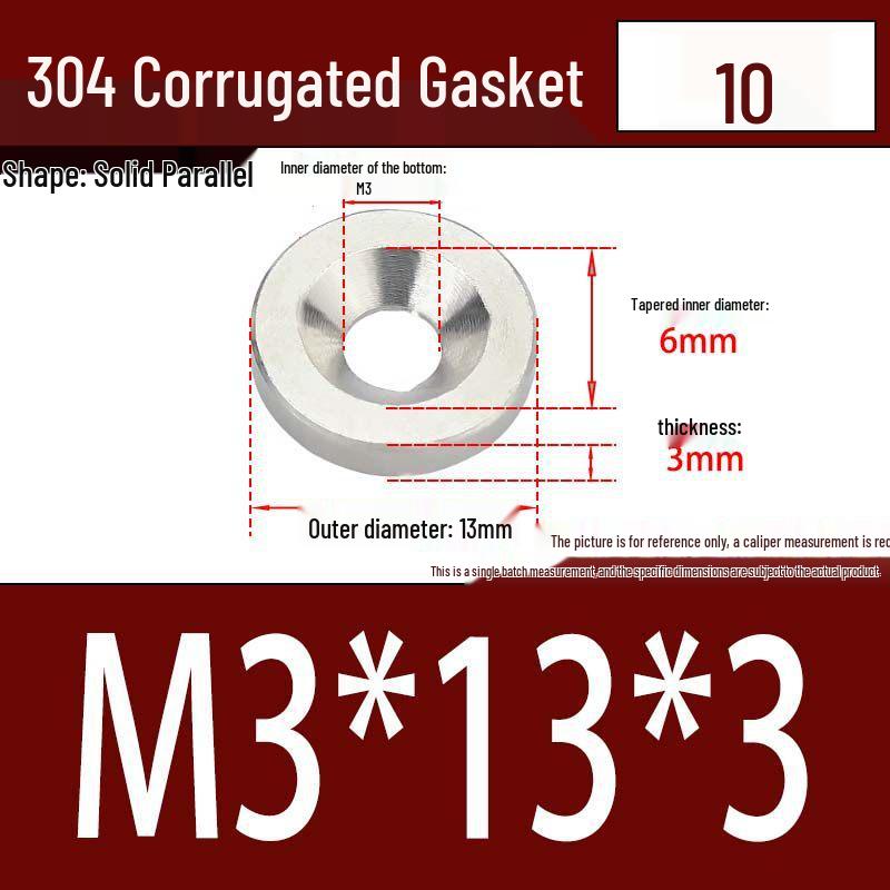 304 Stainless Steel Decorative Conical Fish Eye Washer for M3-M10 Countersunk Holes