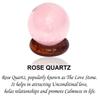 Reiki Crystal Products Rose Quartz Ball/Sphere for Reiki Healing, Grid and Aura Cleaning, Vastu Correction and Crystal Healing Stone Ball Size 20