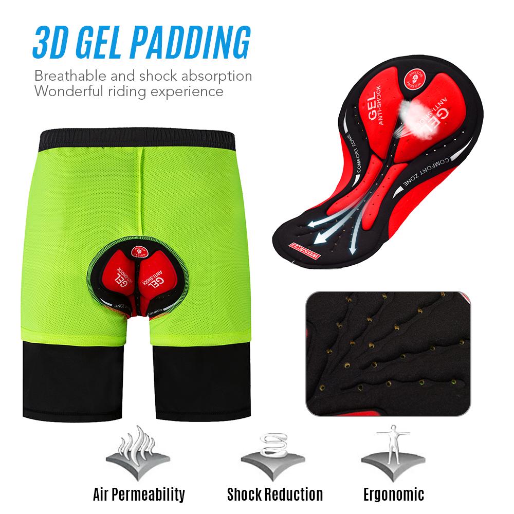 Men Bike Short with 3D Gel Padding and Mesh Lining Breathable Quick Dry Loose-Fit Bicycle Shorts