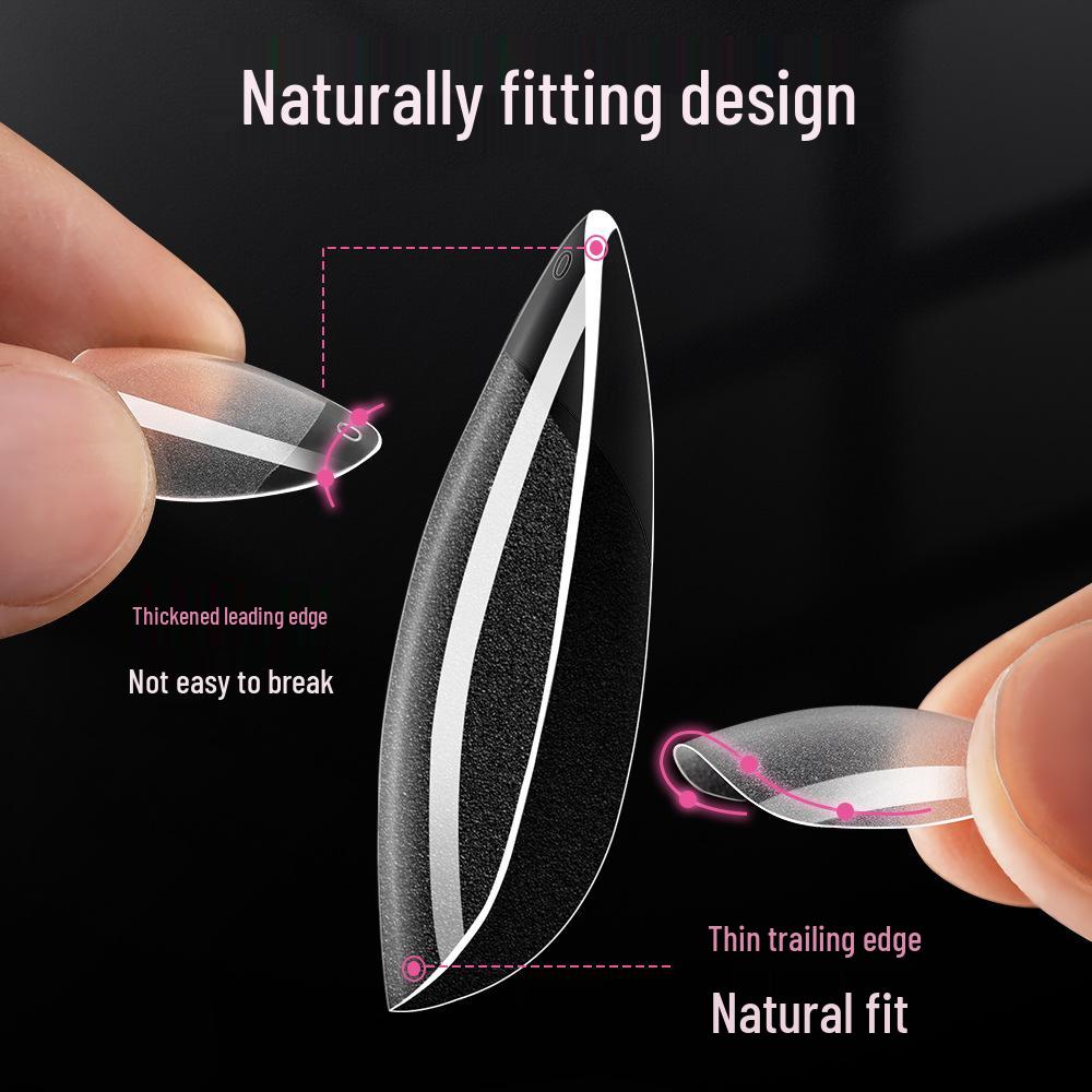 Semi-Frosted Extra Short Almond Seamless Nail Tips, 120 Pieces, Includes Carving and Grinding Options