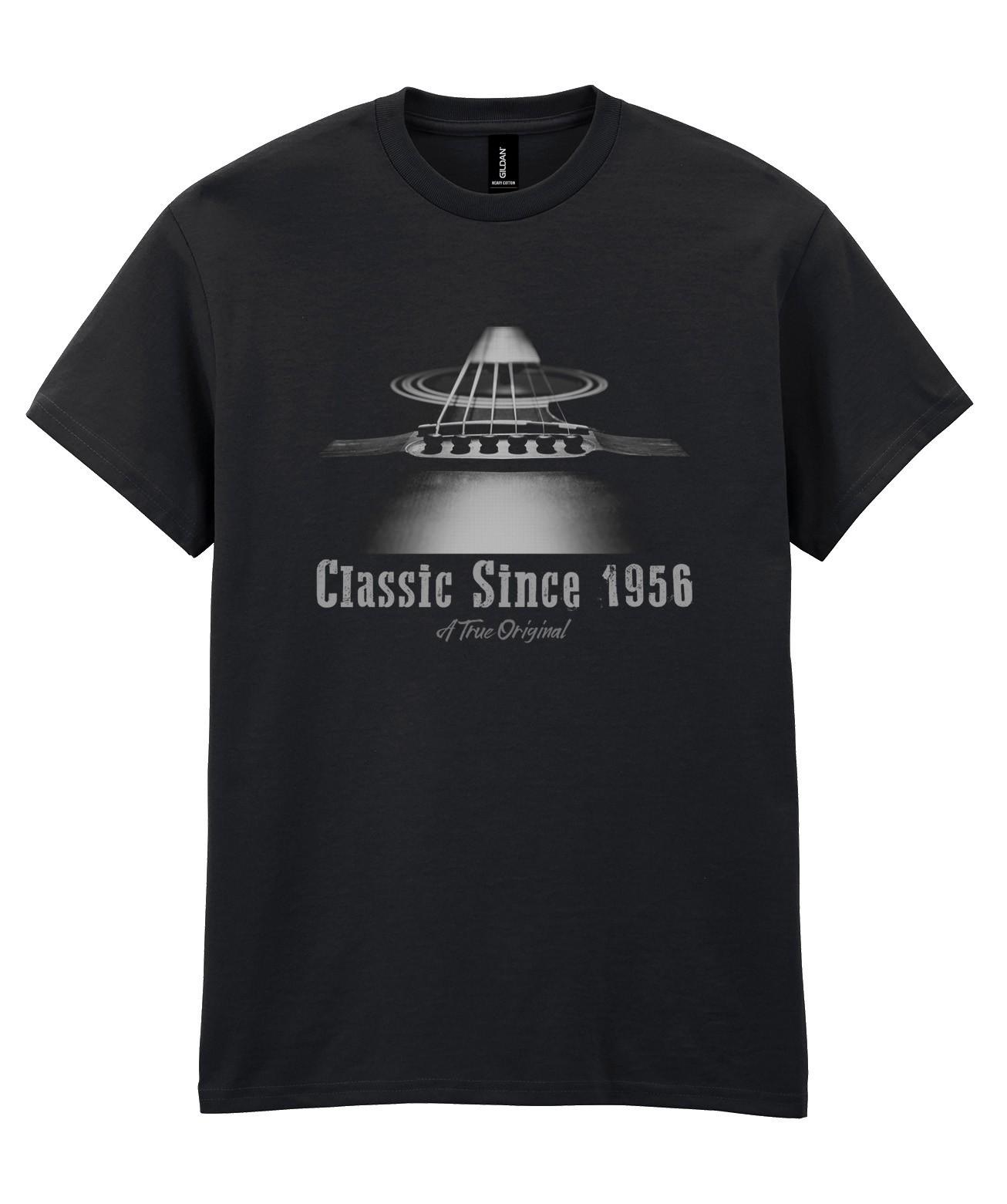 Mens 70th Birthday Guitar T-Shirt Gift 70 Acoustic Guitarist Classic Since 1956 S