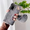 Love Heart Pendant Rabbit Furry Case For Samsung Galaxy S21 S20 S10 S9 S8 Plus S7 A13 A33 A53 A12 A22 A32 A52 A21s A31 A51 A71 Hair Plush Phone Case