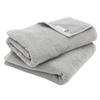 Imabari Certified Bath hiorie Soft Shirred Set of Made in Velvet 60 x 110 cm Towels, Towels, 2, Gray, Japan, 100% Cotton, Absorbent, Attachment,