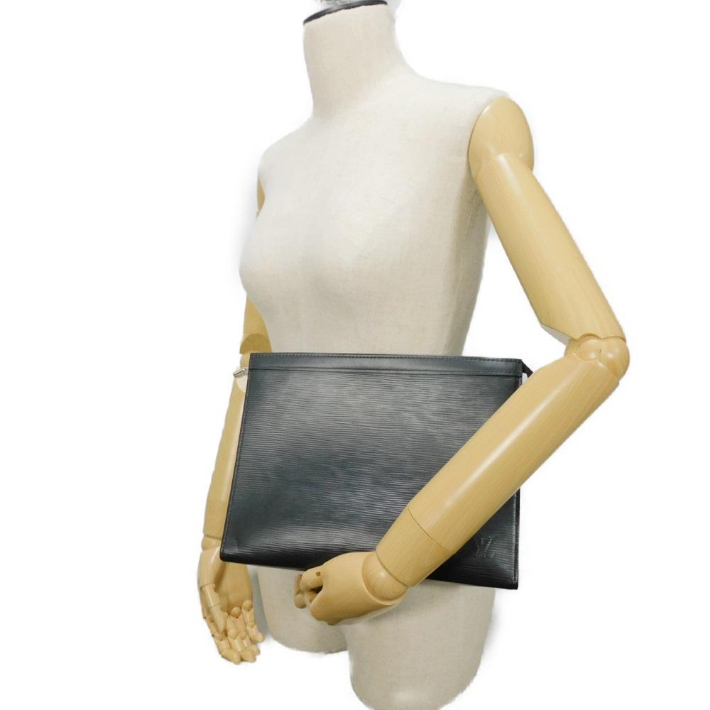 Used 12564 Voyage MM Pochette M81326 7931 LV logo black business bag with RFID IC chip epi noir men's from Japan