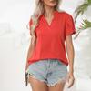 Fashionable Women Sexy New Ladies Tops V Neck Solid Color T-Shirts