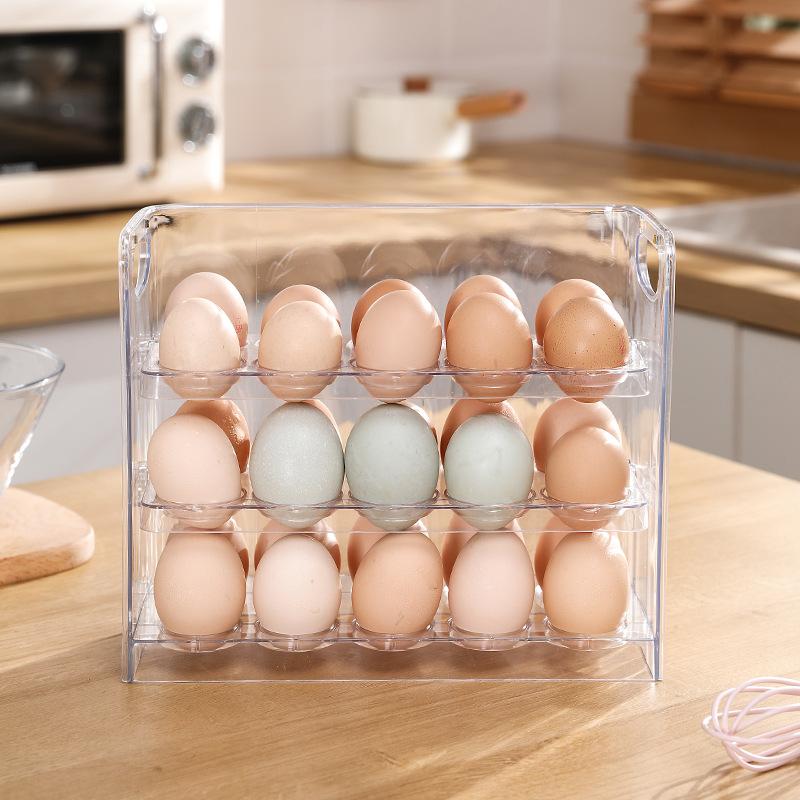 Ei-Aufbewahrungsbox, Kühlschrank-Organizer, Lebensmittelbehälter, Eier-Frischhaltebox, Halter, Tablett, Spender, Küche, Aufbewahrungsboxen