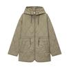 Dames Kapuchon Gewatteerde Katoenmix Jas Losse Pasvorm Casual Bovenkleding