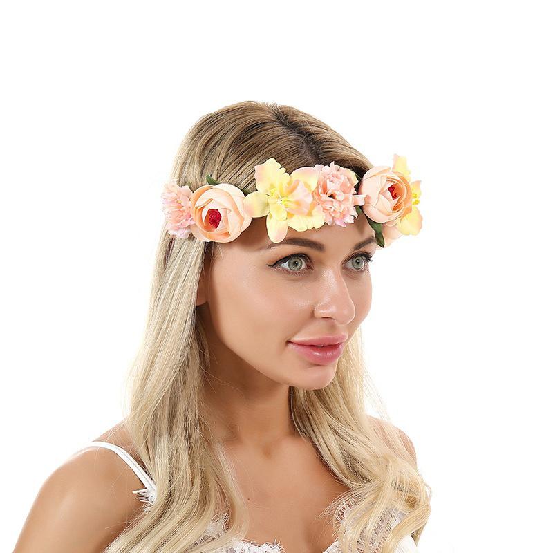 Braut Boho große Blume Stirnband Girlande Festival Hochzeit Krone Reben Haarband