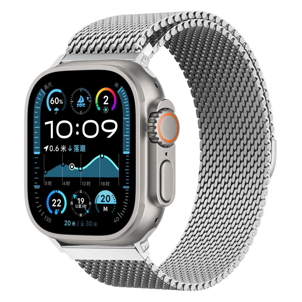 Thick Metal Strap for Apple Watch Band Ultra2 3 49mm 46 45mm 41mm 40mm 44mm Milanese correa Bracelet iWatch series SE 11 10 9 8