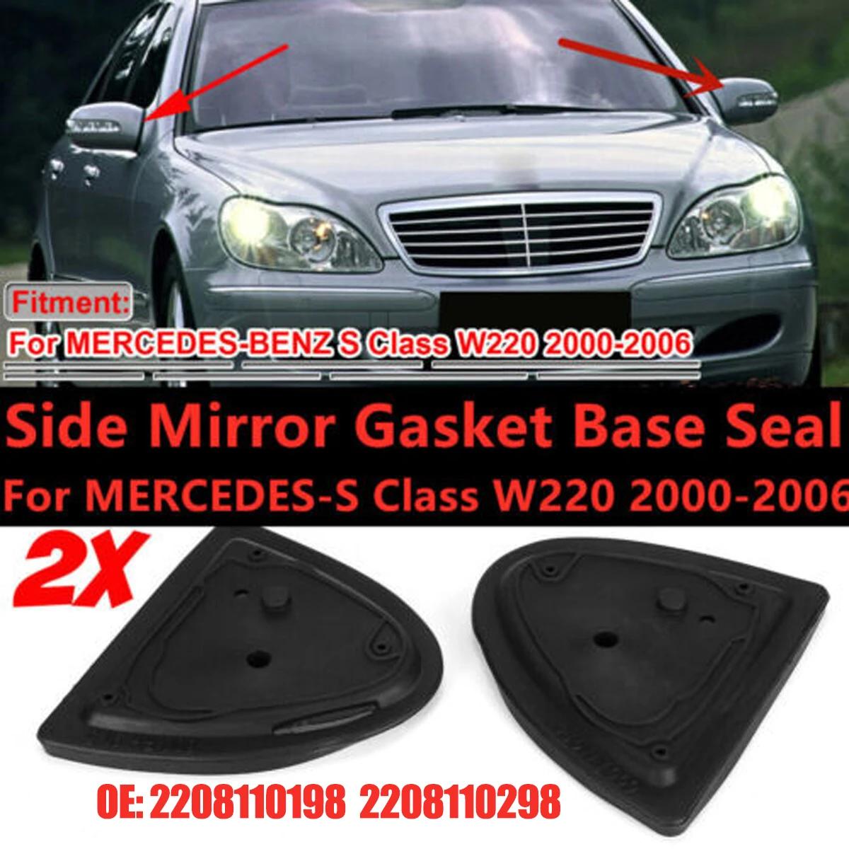 2x прокладка основания зеркала заднего вида для Mercedes W220 S350 S430 S500 2000-2006 2208110298 прокладка боковой двери автомобиля, основание зеркала Pair