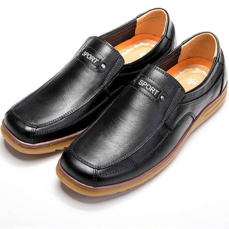 Black Slip on Business Male Casual Shoe Adults Social Classic Original Pu Comfortable 2026 Trend Low Price Men's Leather Shoes
