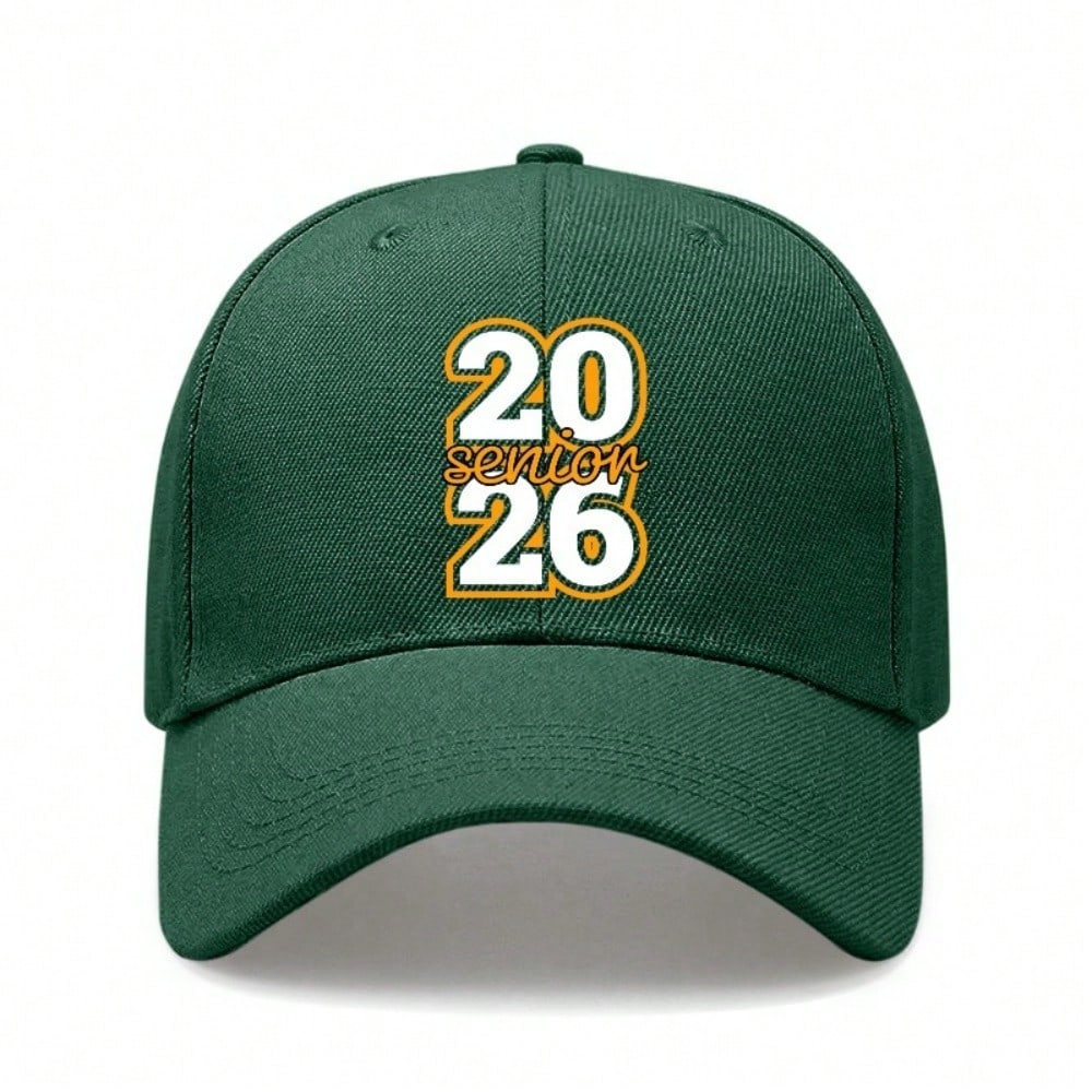 [Graduation Baseball Cap] 2026 Senior Print Unisex Adjustable Polyester Breathable Lightweight Casual Daily Wear Baseball Hat -  Gift For