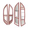 4pcs Armrest Window Rise Lift Control Switch Panel Cover for Peugeot 2008 2020 - 2022 LHD Door Lock Decoration Trim Accessories LHD