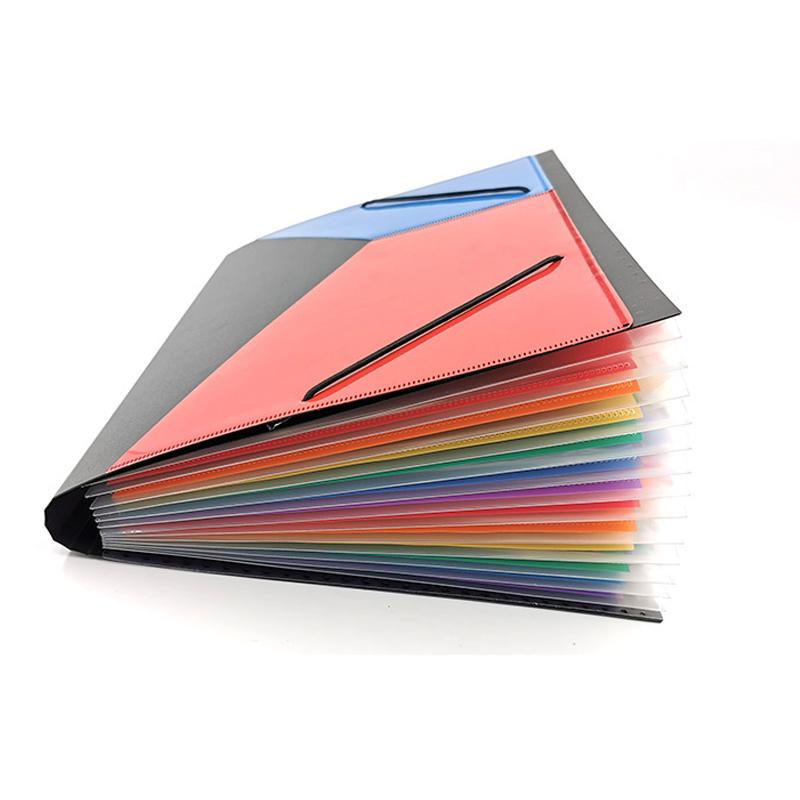 13 Compartments Multi-layer Office A4 Extension File Manager Plastic Durable Student Examination Paper Classification Folder