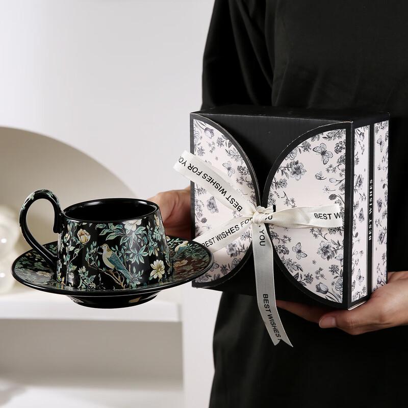 Retro Ceramiczny Zestaw Filiżanki do Kawy i Spodka