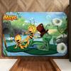Cartoon M-Maya the B-Bee Floor Mat Soft Flannel Floor Mat  Suitable for Entryways, Living Rooms, Bedrooms, and Bathrooms