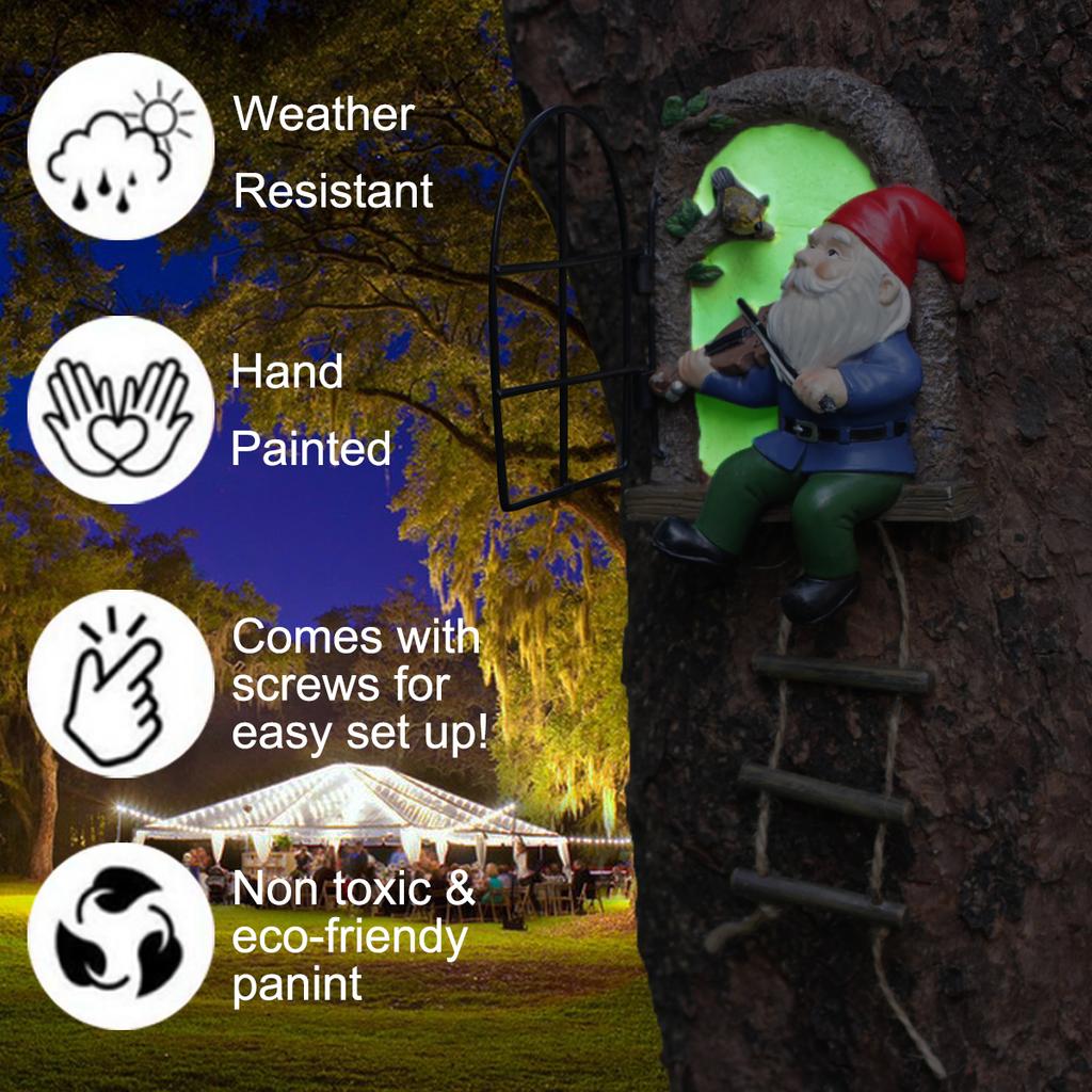 Resin Handicraft Piano Iron Window Hanging Tree Decoration Courtyard Trunks Statue