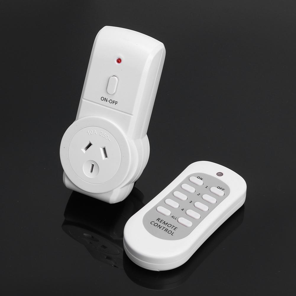 Smart Power Plug Plug Plug Plug Au Socket 433.92Mhz Wireless Remote Control 10A Plug Contact On/Off Light Switch Socket