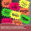 Starburst Signs for Retail,Fluorescent Neon Signs,Garage Sale Stickers,Yard Sale Supplies,Multicolor Sale Signs for Retail Store,Bulletin Board