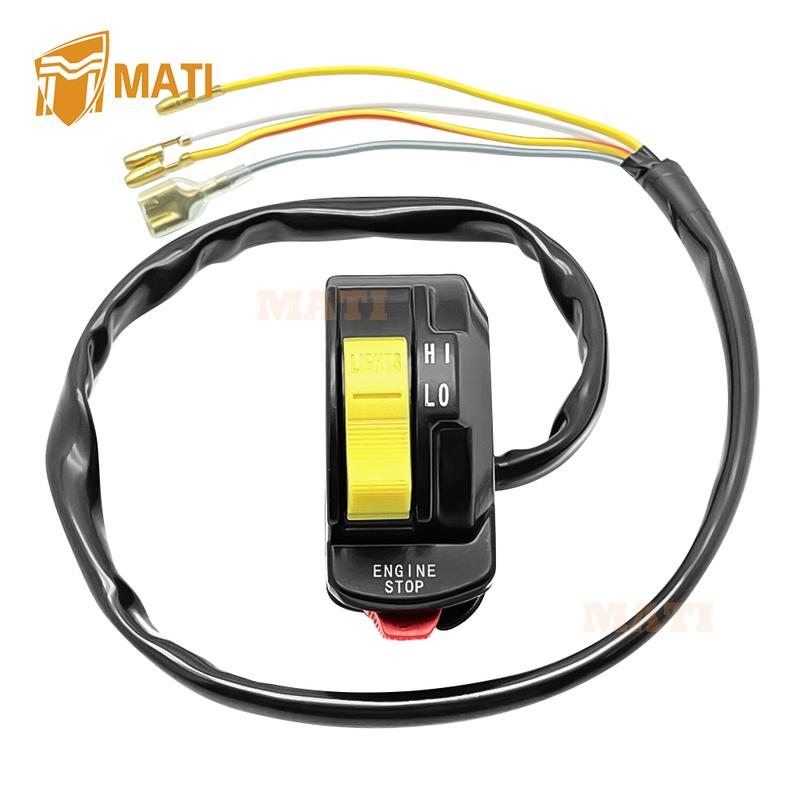 Handlebar Control Kill Stop Headlight Switch Button for Suzuki LT250R QuadRacer 250 LT230S QuadSport 230 1985-1986 37400-19A01
