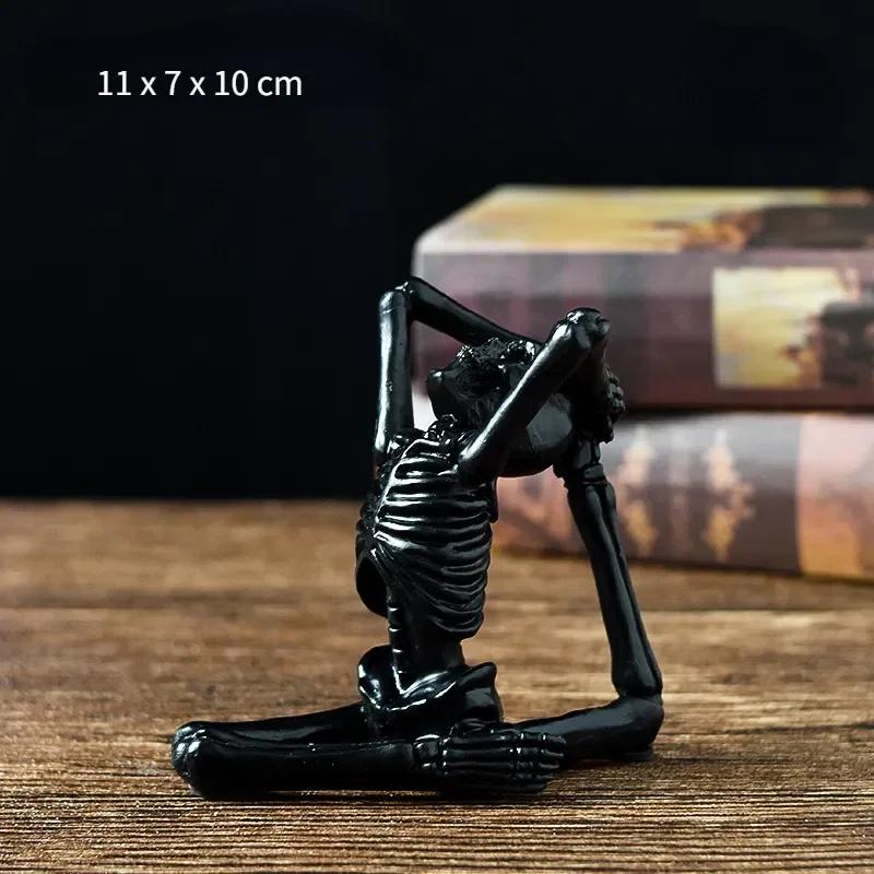 Schädel Figuren Schädel Gothic Zimmerdeko Schreckliche Geist Harz Skelett Skulpturen für Innen Hausdekorationen