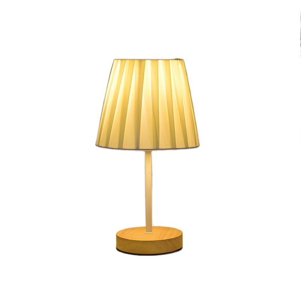 

Настольная лампа с орнаментом из дерева и цилиндрическим абажуром, современная ночная лампа, креативный настольный светильник с питанием от USB