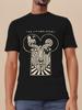 LocalLa Maglietta Grafica Vintage in Cotone da Uomo The Chameleons - Maglietta Retro Band Nera con Audace Design Geometrico