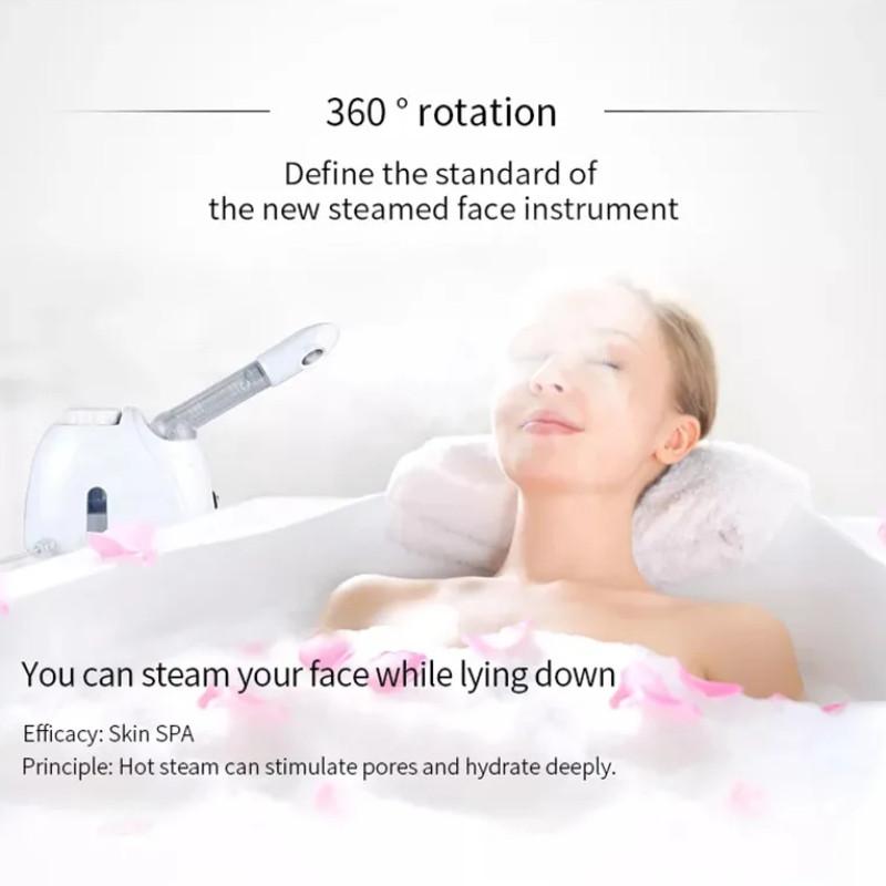 350W Ozon Ansiktsdamper Varm Damp Luftfukter Ansikts Dyprensende Vaporisator Salong Hjemmespa Hudpleie Blekende Spray